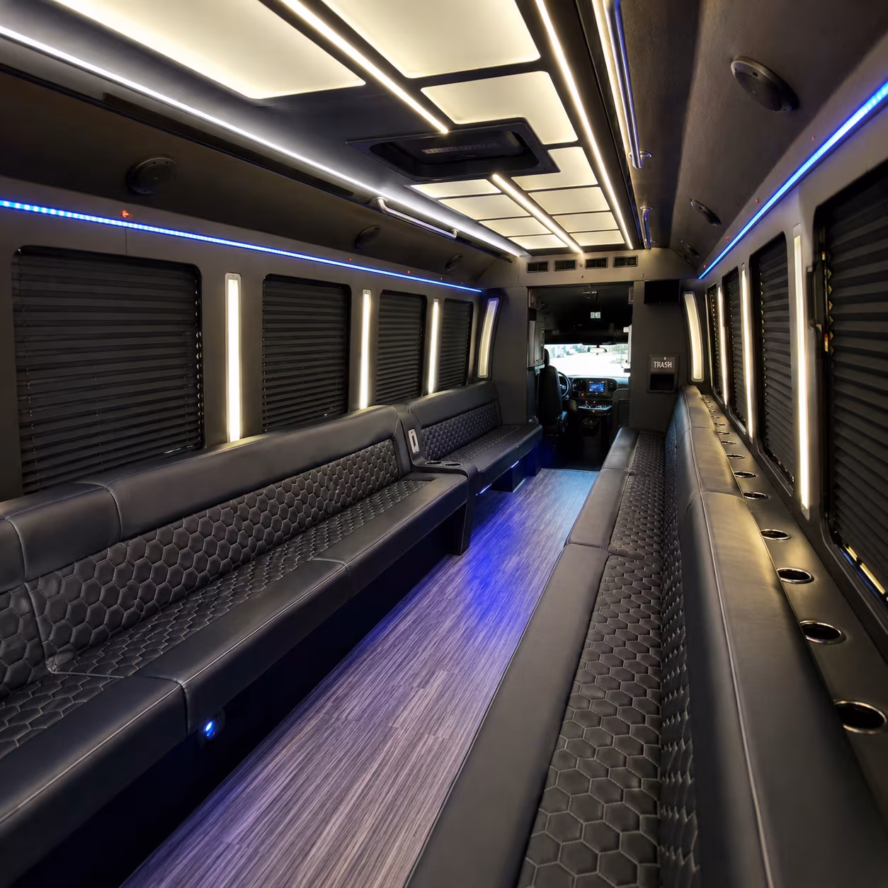 logan party bus rental interior