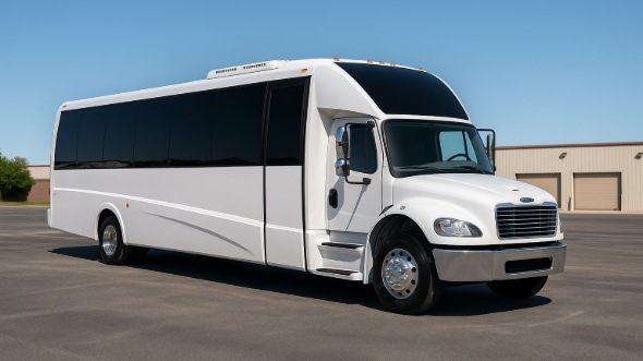 Exterior of Charter Bus Company Logan's 18 Passenger Minibus in Logan