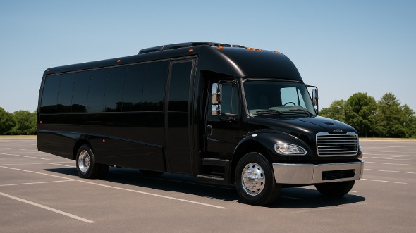 Exterior of Charter Bus Company Logan's 25 Passenger Mini bus in Logan