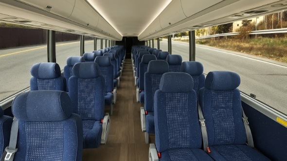 Interior of Charter Bus Company Logan's 35 Passenger Minibus in Logan
