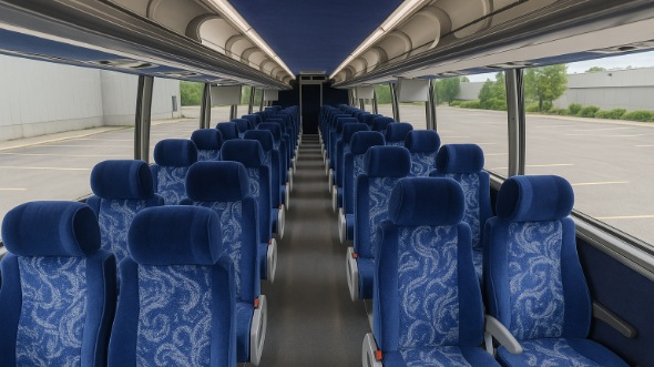 Interior of Charter Bus Company Logan's 50 Passenger Charter Bus in Logan