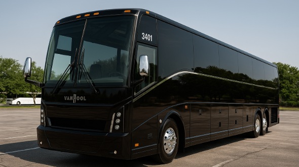 Exterior of Charter Bus Company Logan's 55 Passenger Charter Bus in Logan