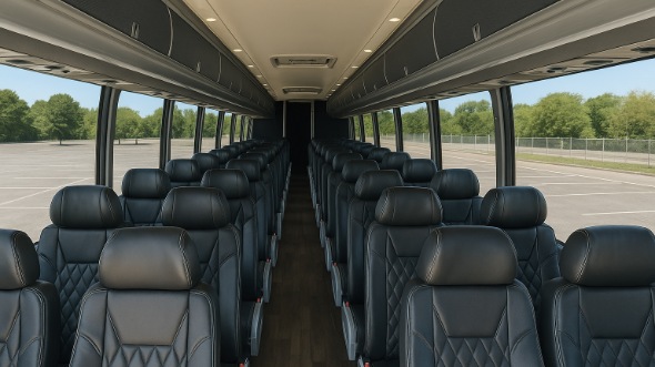 logan 50 passenger charter bus inside