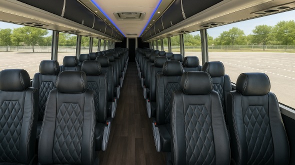 logan 55 passenger charter bus inside