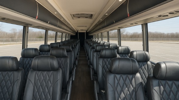 logan 56 passenger charter bus inside