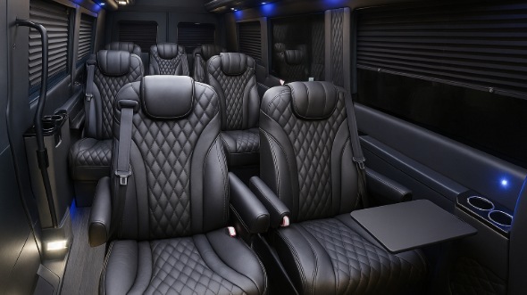 logan sprinter van with driver inside
