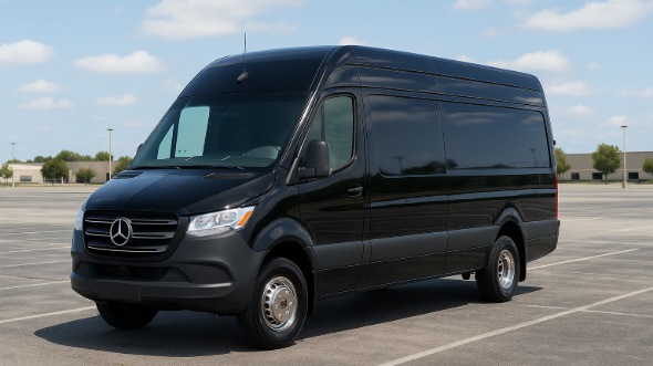 Exterior of Charter Bus Company Logan's Sprinter Van Rental With Driver in Logan